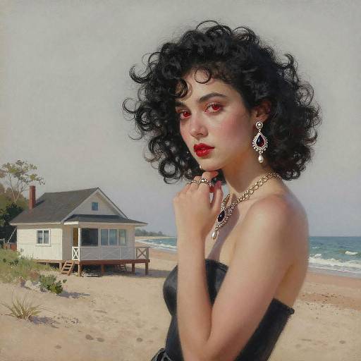 Elegant Bungalow Beach Landscape Portrait