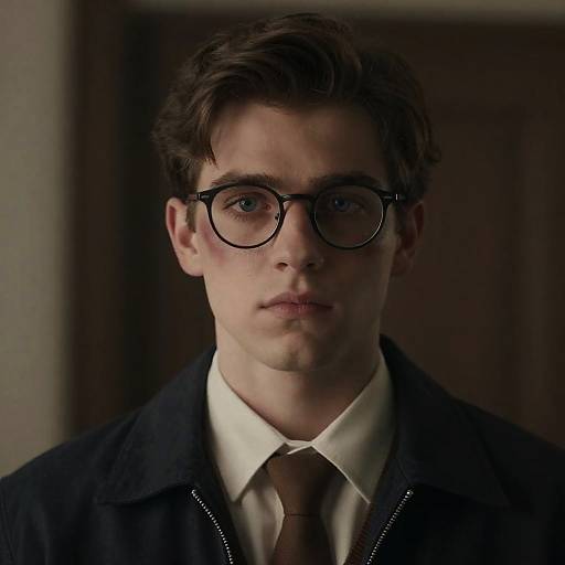 Serious Young Man Portrait with Bruise