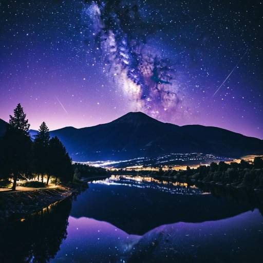 Starry Night Over Mountain River