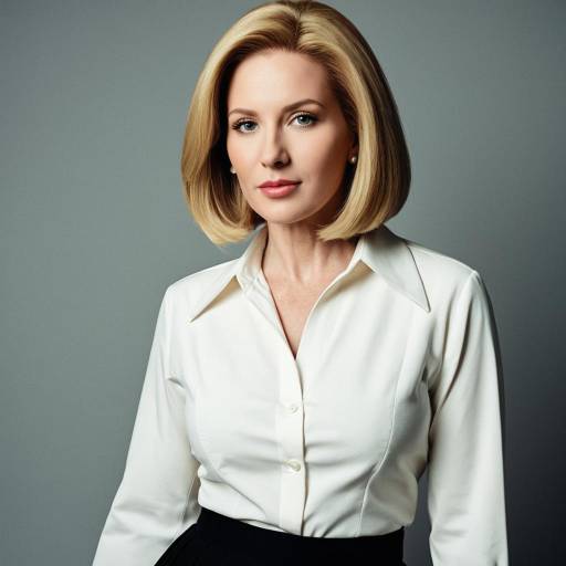 Professional Woman with Blonde Bob Hairstyle