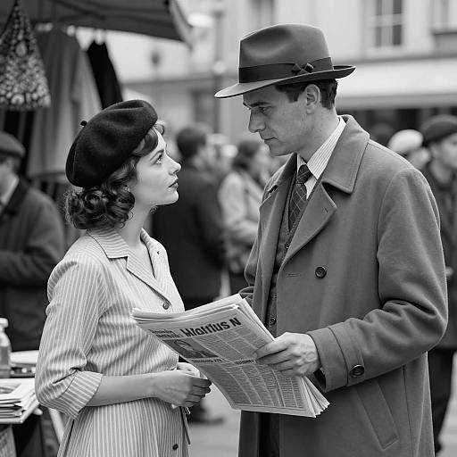 Intimate Moment in a Busy Crowd