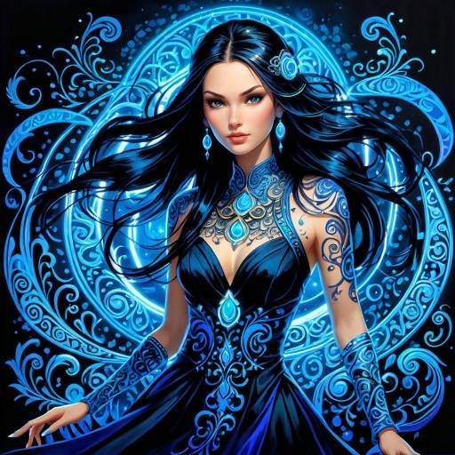 Confident Woman with Abstract Tattoos