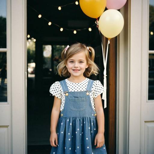 Smiling Toddler Girl with Balloons