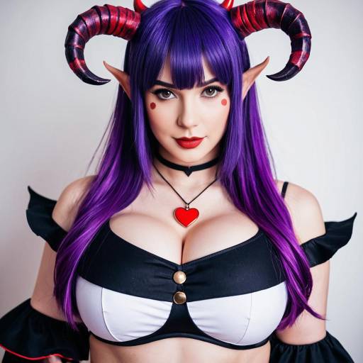 Lifestyle costume photo of Akuma nihmune. Cosplay clothes