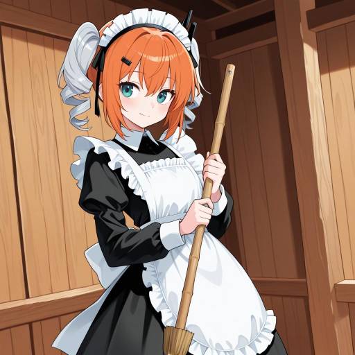 Charming Maid Cowboy in Barn Setting