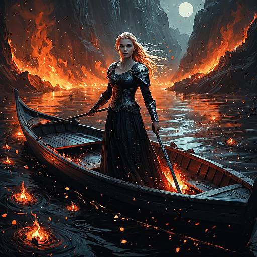 Valkyrie Crossing the River Styx
