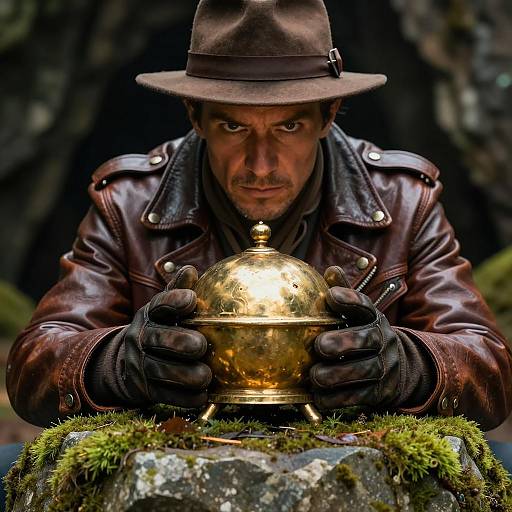 Mysterious Artifact in a Dark Cave