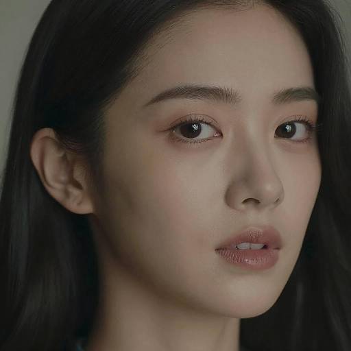 Dramatic Closeup Portrait of a 26-Year-Old Woman