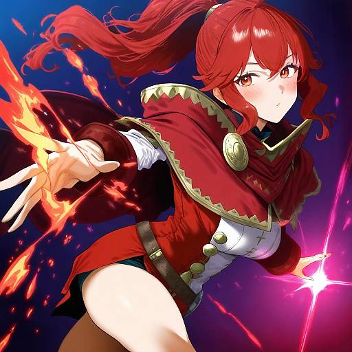 Illustration of Anna (fire emblem), fire emblem in the style of Pija (pianiishimo)