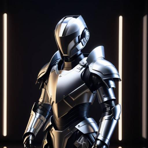 Stoic Robot in Futuristic Balenciaga Armor