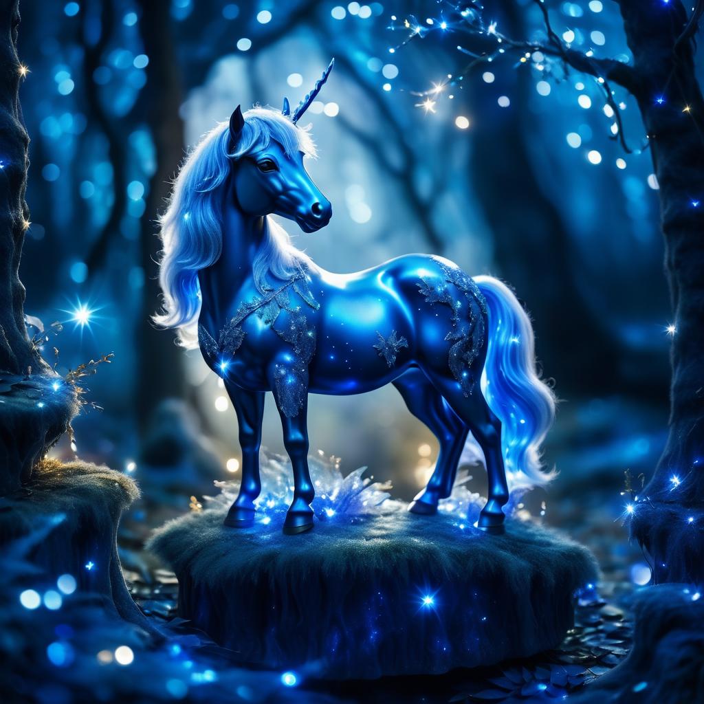 Enchanted Grove with a Tiny Blue Centaur