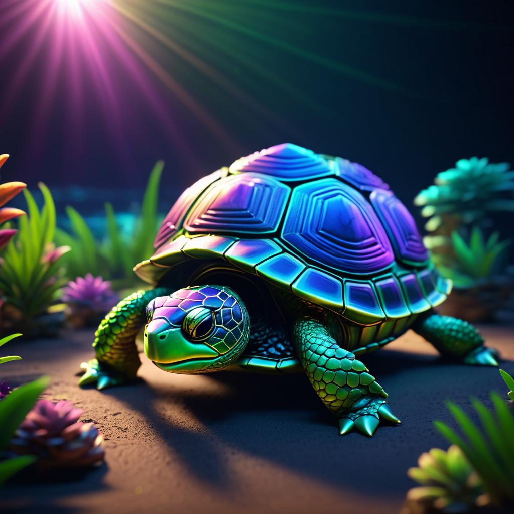 Cinematic Claymation Turtle Artwork