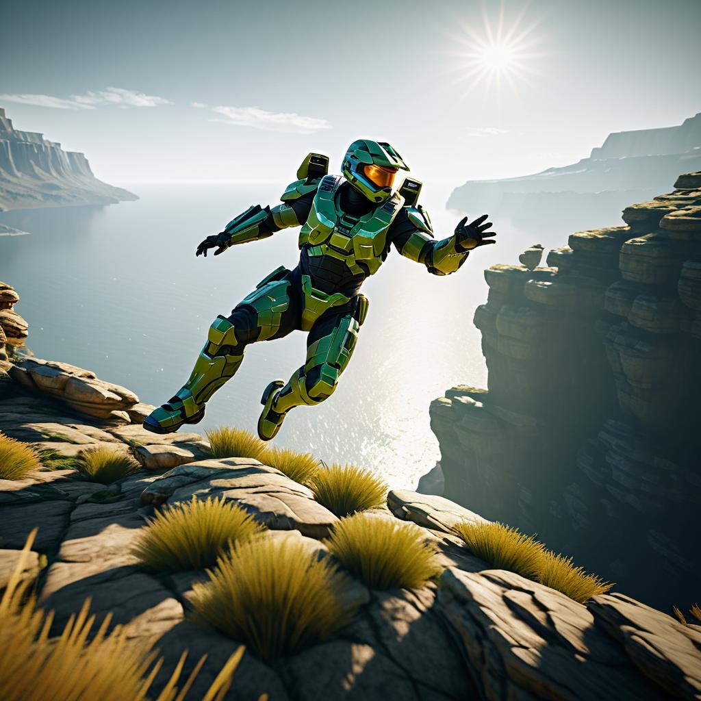 Epic Jump of Master Chief in Unreal Engine