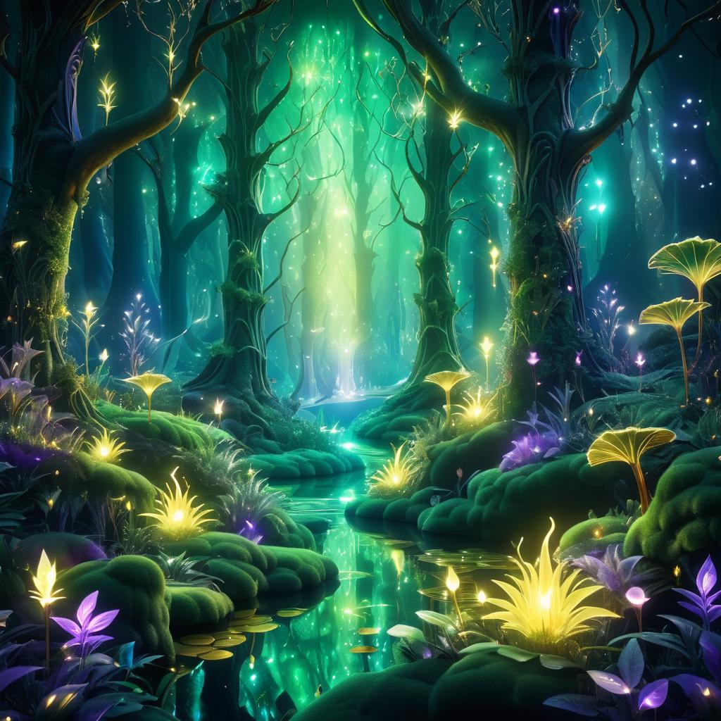 Enchanted Forest with Mystical Creatures