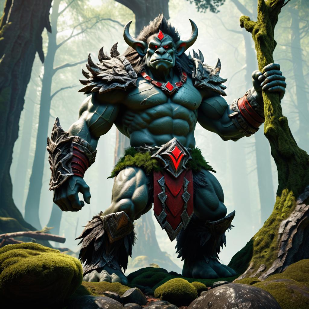 Fierce Troll Protector in Ancient Forest