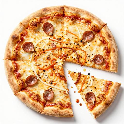 Personified Pizza with Missing Slice