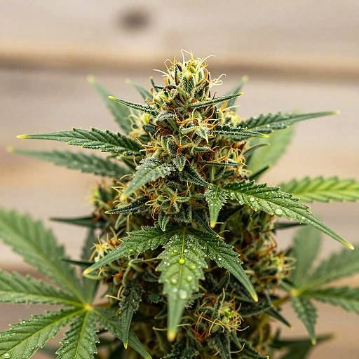 Vibrant Halo Cannabis Macro Shot