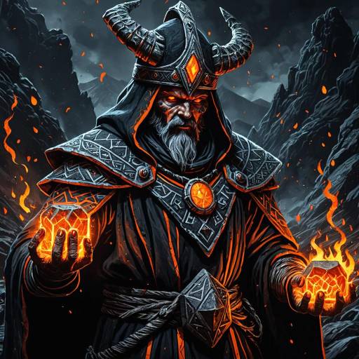 Fiery-Eyed Arcane Warlock in Detail