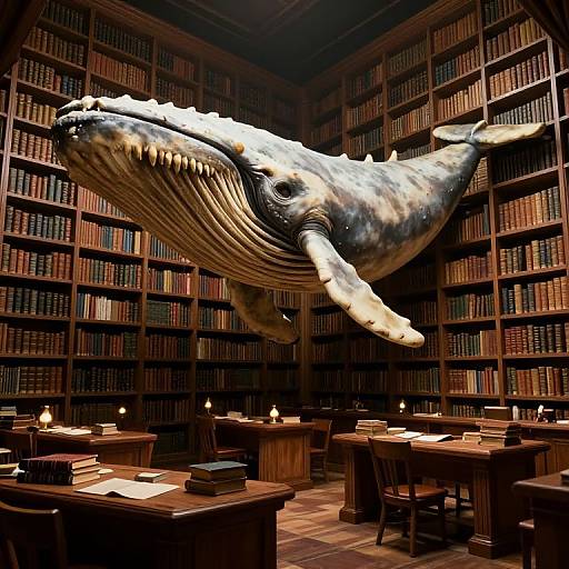 Surreal Whale Skeleton Library