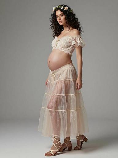 Whimsical Ethereal Maternity Fairy Fashion