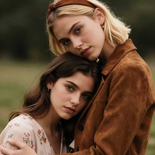 Intimate Embrace Between Two Women