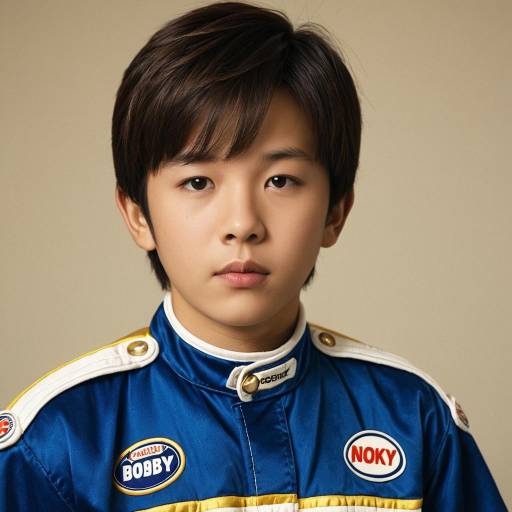 Asian Boy in Ricky Bobby Racing Costume