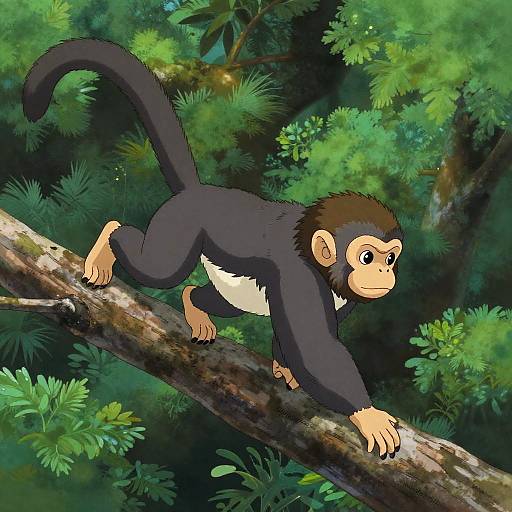 Fearless Tamarin Monkey in Motion