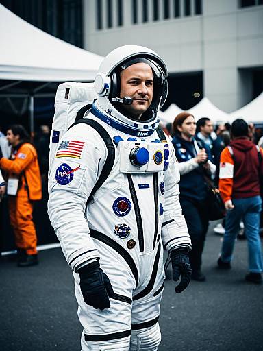 Man in Astronaut Costume at Cosplay Festival