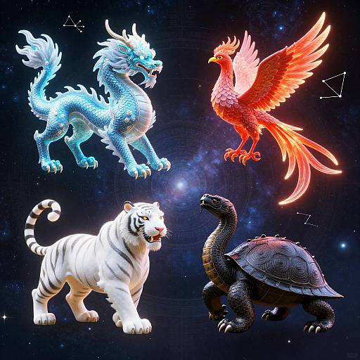 Mythical Chinese Constellation Beasts