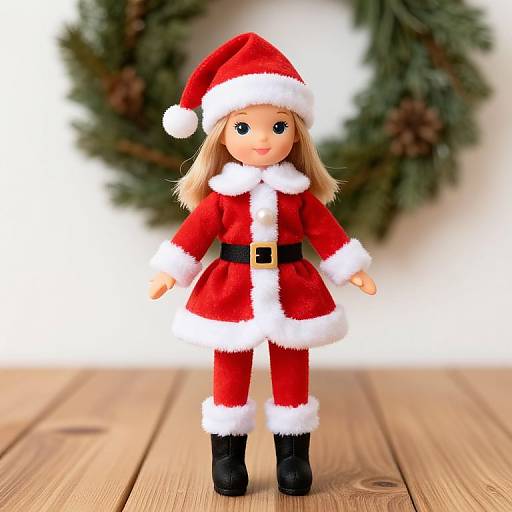 Female Santa Claus Doll Scene