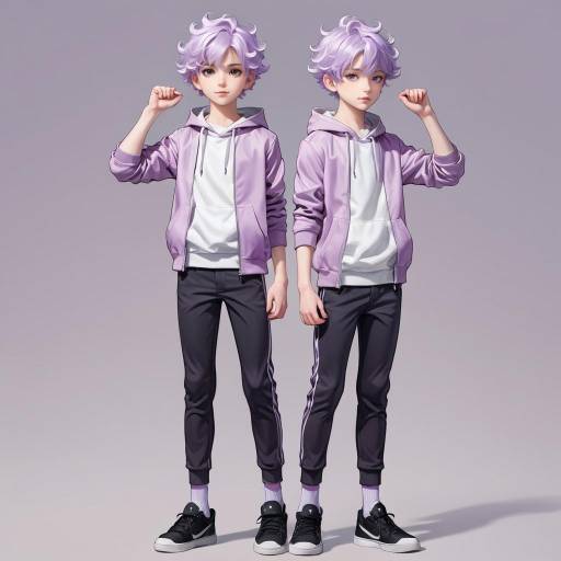 Serene Youth Male with Pastel Features Serene Youth Male with Pastel Features