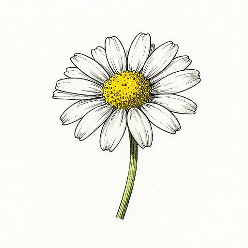 Botanical Chamomile Illustration Screenprint
