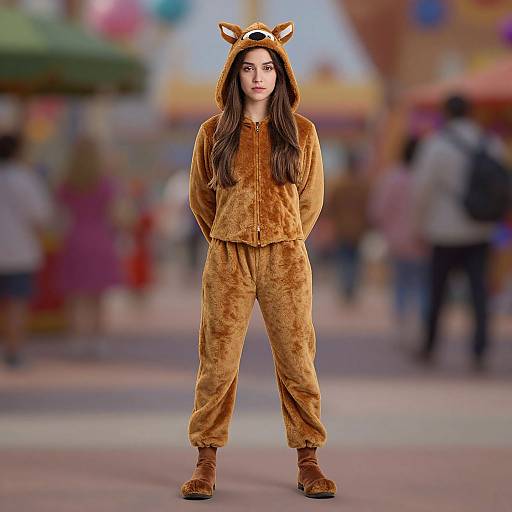 Girl in Scooby Doo Miqo'te Costume