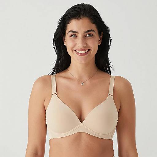 Smiling Woman Portrait on White Background