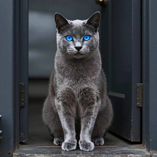 Elegant Smoky Gray Cat Portrait