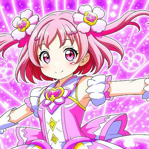 Illustration of Hanadera nodoka, healin' good precure in the style of Amazuyu tatsuki