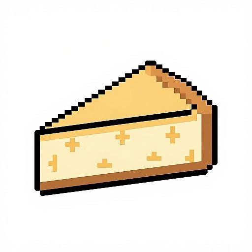 Cinematic 8-Bit Cheesecake Pixel Logo