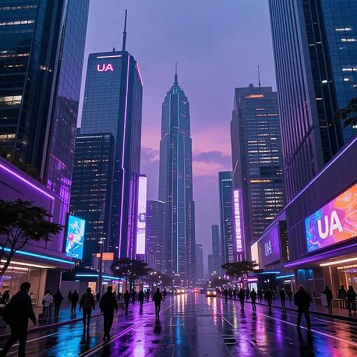 UA Futuristic Cyberpunk Cityscape