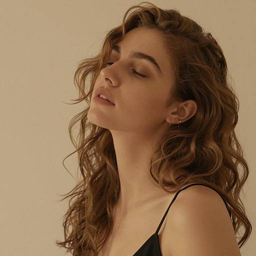 Serene Woman in Warm Yellow Light