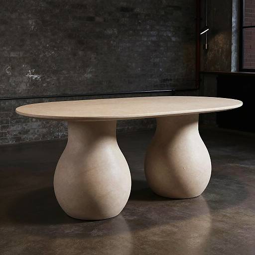 Sculptural Pregnant Belly Table Design