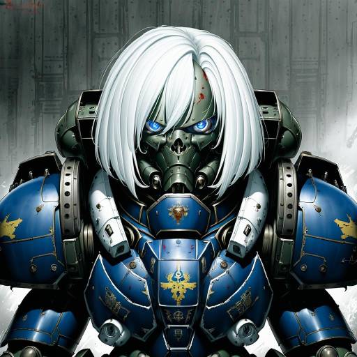 Illustration of Adepta sororitas, warhammer 40k in the style of Naruse hirofumi