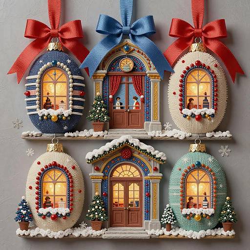 Volumetric Viennese Winter Ornament Salon