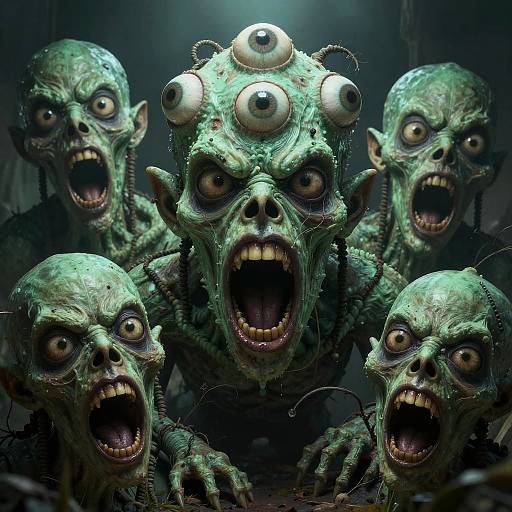 Surreal Mint Green Grotesque Giant