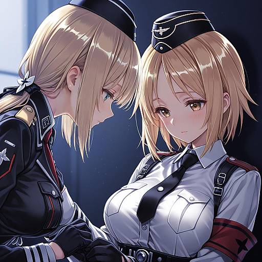 Illustration of Mp40 (girls' frontline), girls' frontline in the style of Matsuryuu