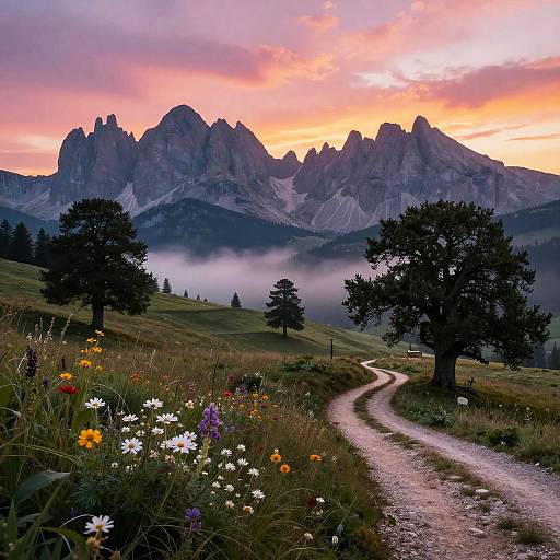 Apennine Sunrise Over Misty Valleys
