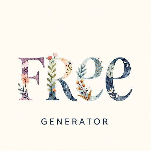 Whimsical Floral Hand-Drawn Typography