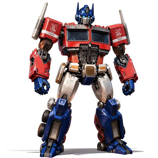 Cel-Shaded Optimus Prime Anime Action Lines