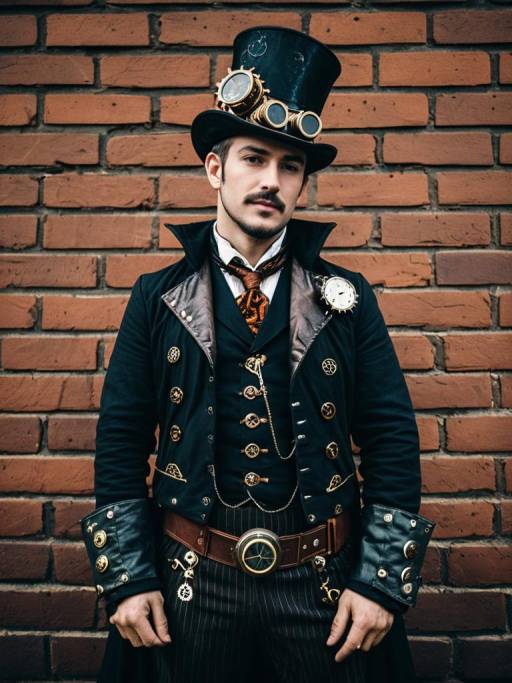 Photorealistic Steampunk Halloween Portrait