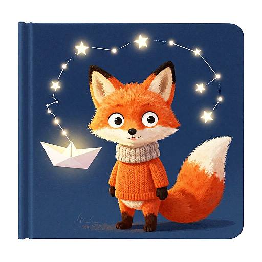 Little Fox in a Magical Sweater