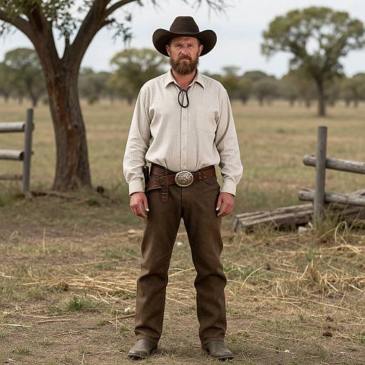 Old Western Cowboy Portrait